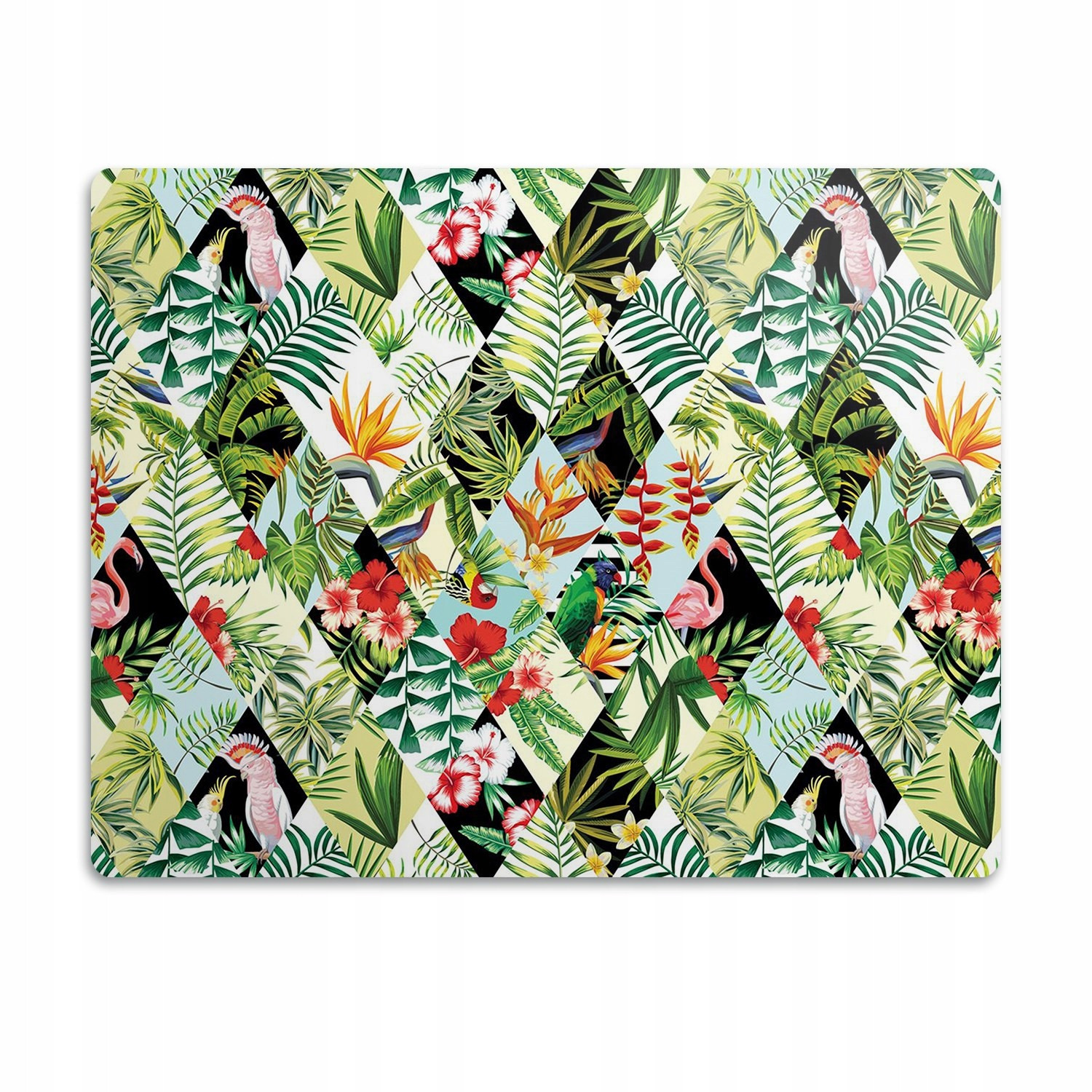 Ochranná podložka pod misku Květiny a ptáci 60x40