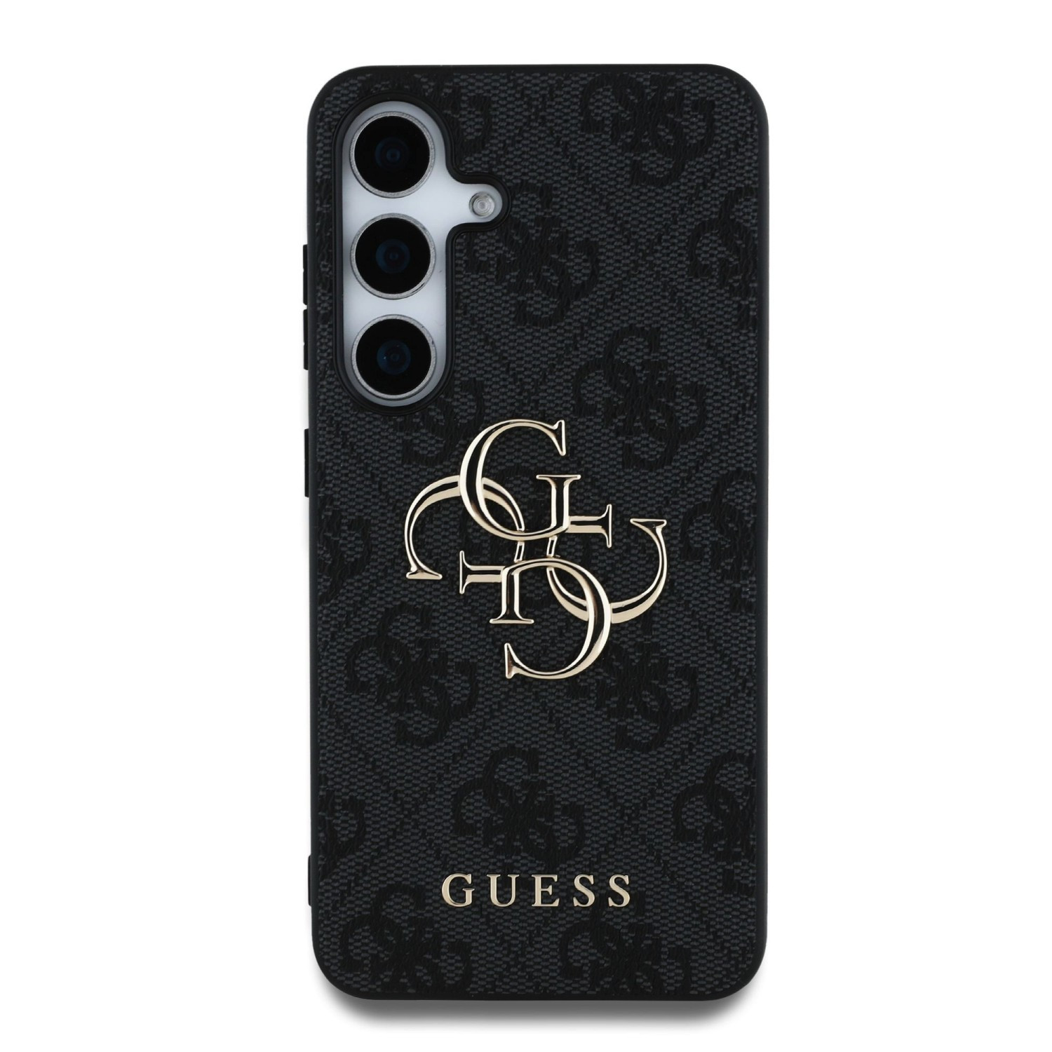 Zadní kryt Guess PU 4G Metal Logo pro Samsung Galaxy S25+, šedá