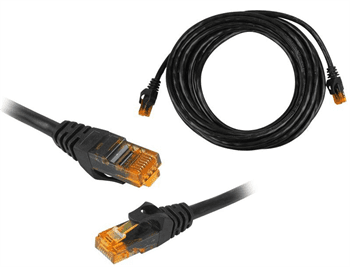 UTP Patch Kabel Lexton RJ45 CAT6E 5m 8P8C 1:1 černý