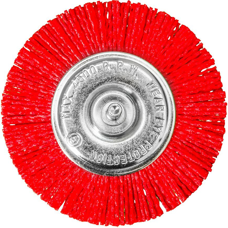 Nylonový kartáč na kola 100 mm se stopkou 6 mm