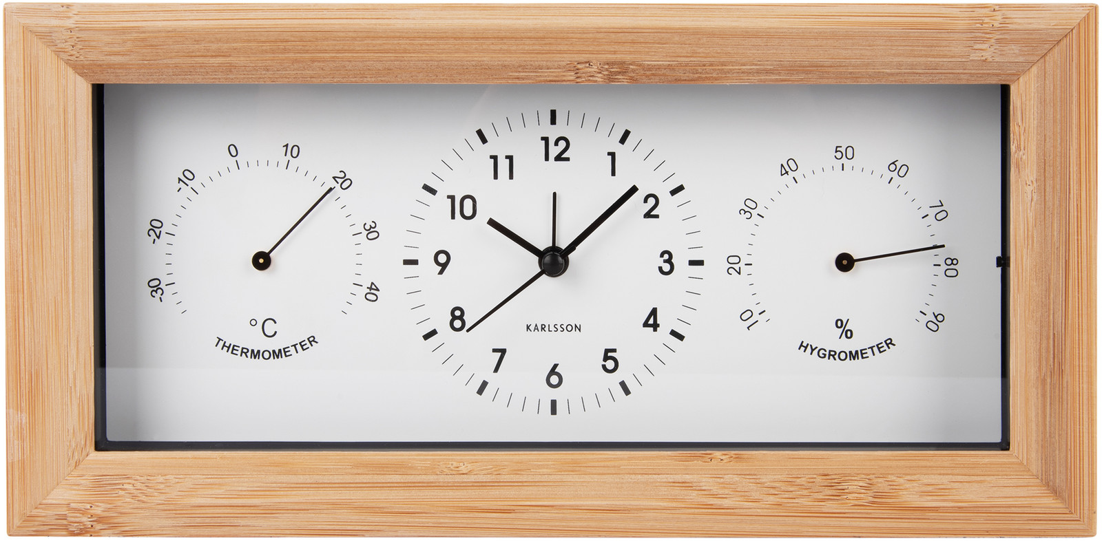 Karlsson Stolní hodiny s vlhkoměrem a teploměrem KA5925WH