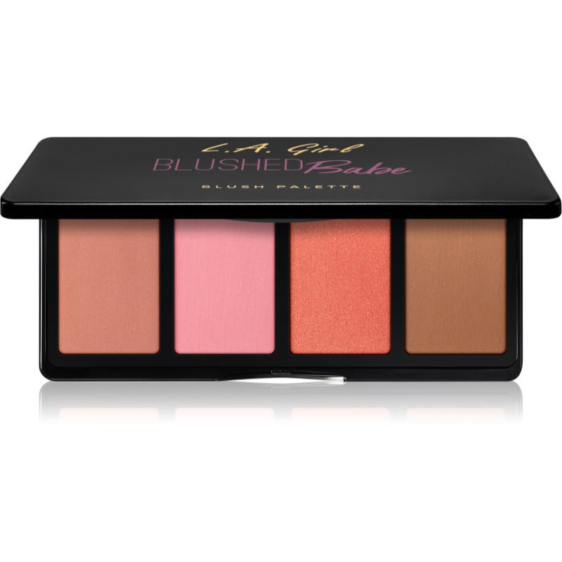 L.A. Girl Cosmetics Fanatic paleta tvářenek odstín Blushed Babe 4x4 g