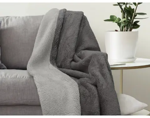 Deka Sherpa 150x200 cm, stříbřitě šedá