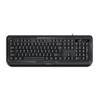 Genius KB-118 II, klávesnice CZ/SK, klasická, voděodolná typ drátová (PS/2), černá