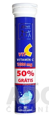 NP PHARMA Sp. z o.o. Zdrovit Vitamin C 1000 mg 50% grátis tbl eff (šumivé tablety) 1x20 ks 20 ks