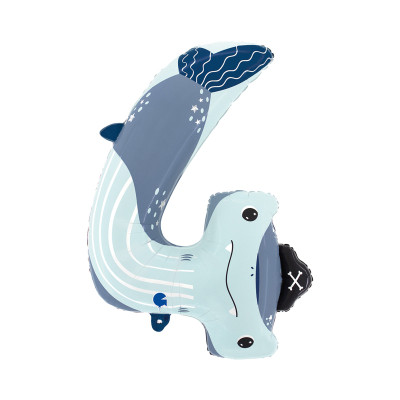 Balónek fóliový 86 cm Žralok číslo 4 Albi