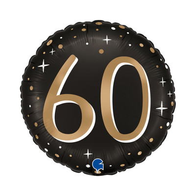 Balónek fóliový Jubileum 60 let černo-zlatý Albi