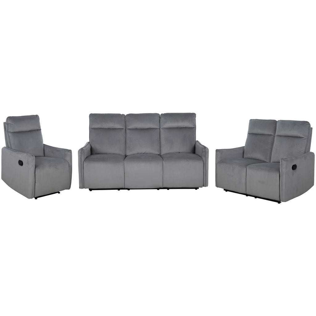 P & B SEDACÍ SESTAVA, textil, tmavě šedá