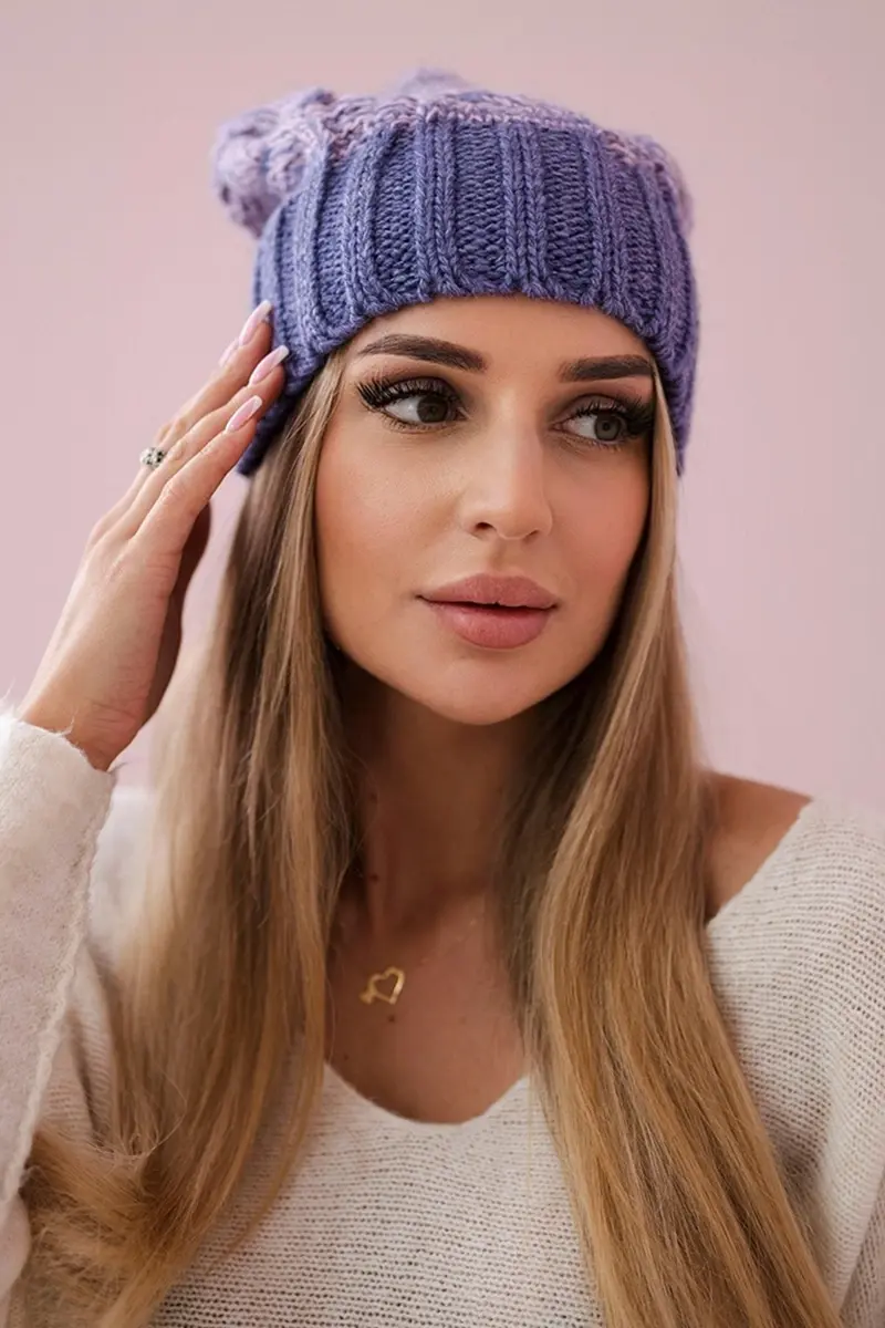 Kesi Čepice Paris fleece K213 fialová+pudrově růžová