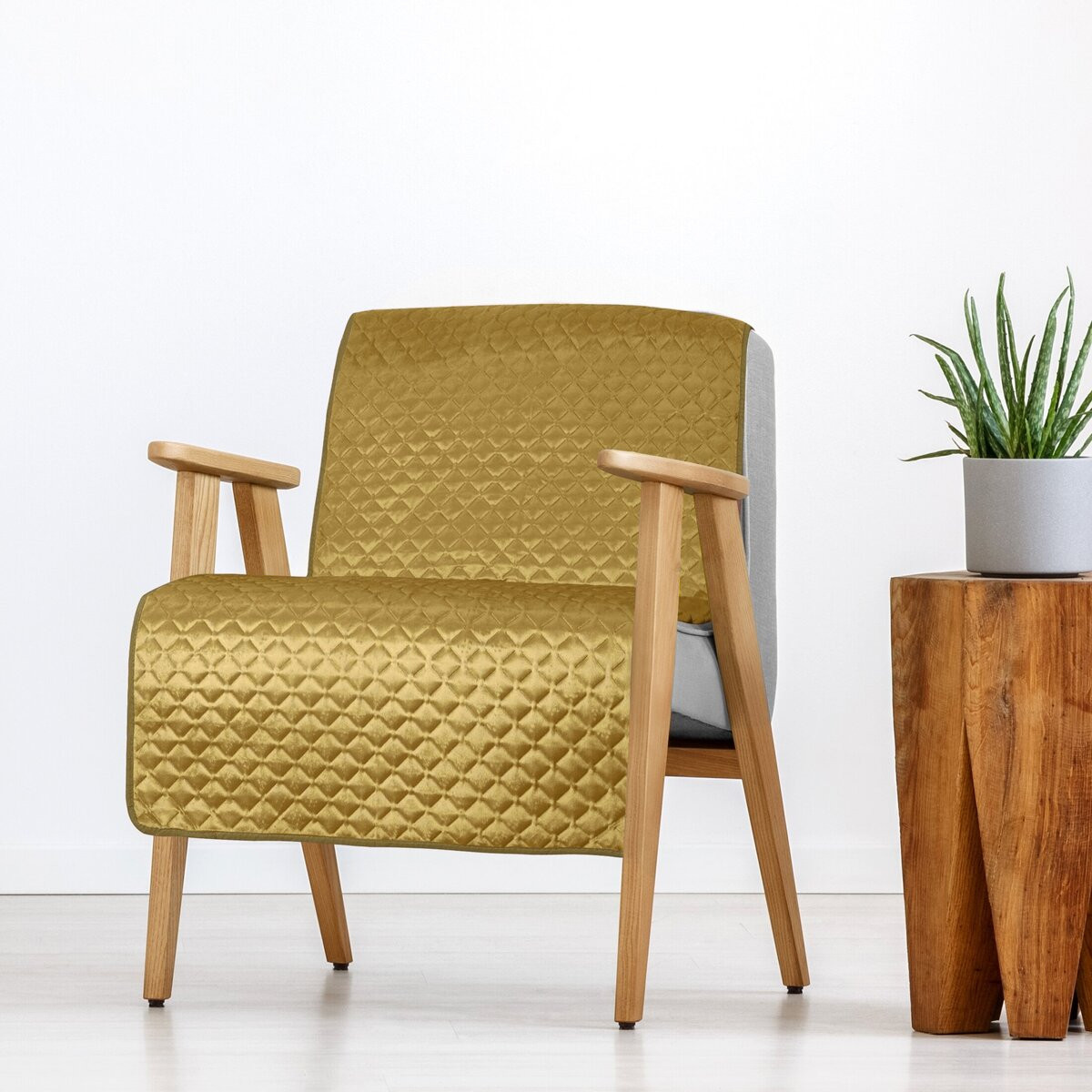 Přehoz na křeslo - sedačku DITA medová 70x160 cm Mybesthome