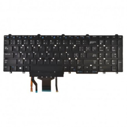 Kompatibilní 02G1M5 klávesnice na notebook bez rámečku černá CZ/SK podsvícená
