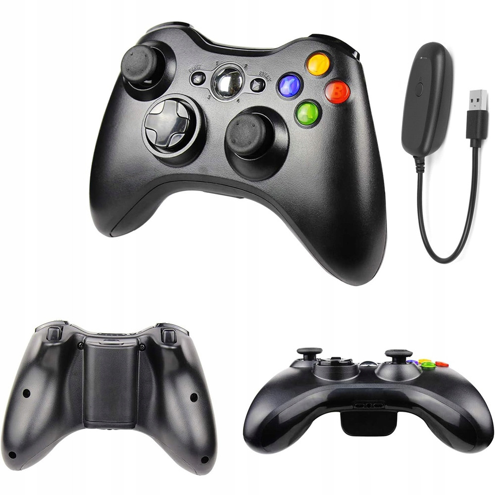 Bezdrátový Gamepad Xbox 360 Pc Dual Shock Pad Vibrace S Usb Přijímačem