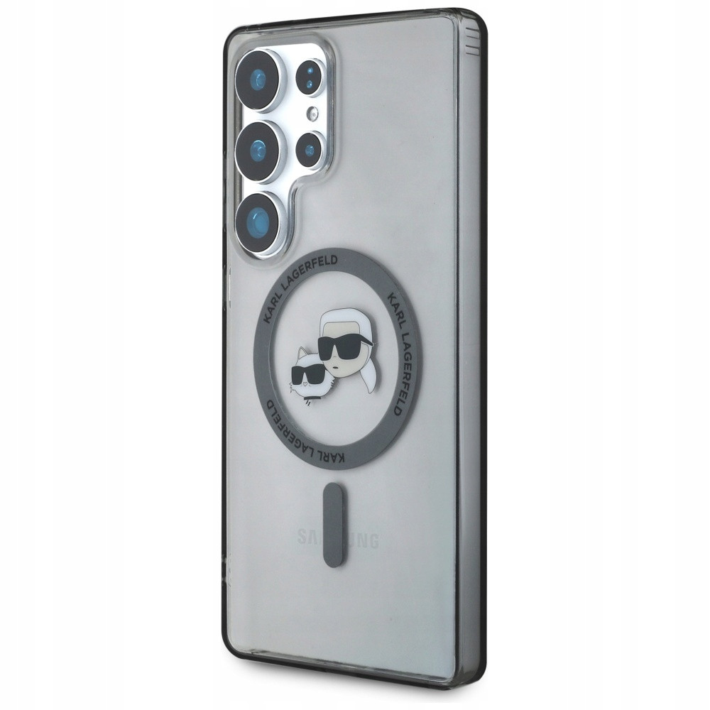 Pouzdro Karl Lagerfeld Button Karl & Choupette Heads MagSafe Samsung S25 Ultra
