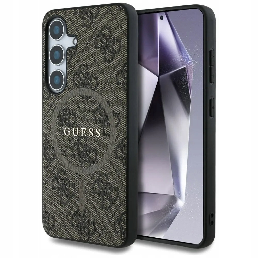 Guess pouzdro pro Samsung S25 Plus (Magnetic Pu 4G Ring Classic Logo) bronzové