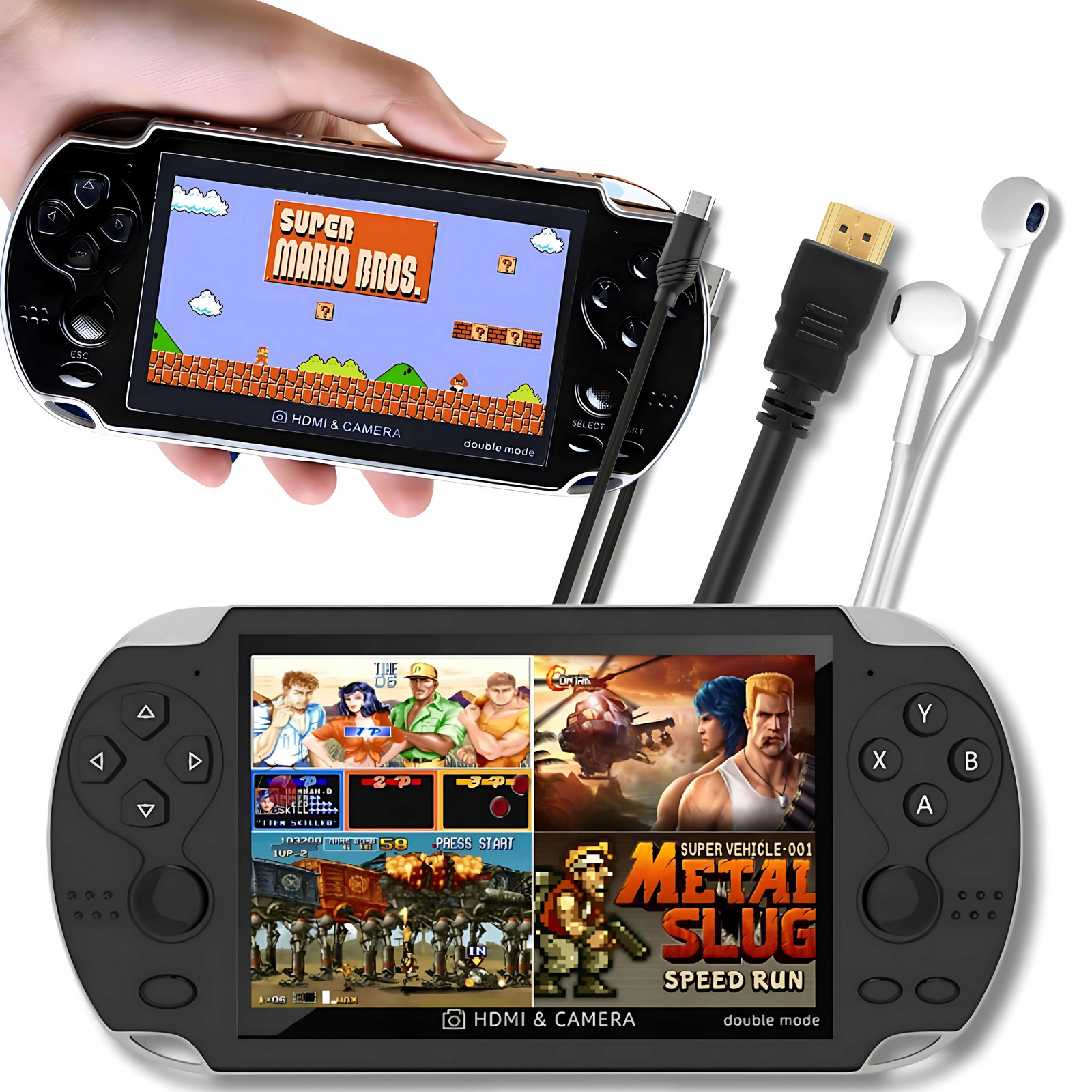 Přenosná Konzole X Mini Pro Retro Hry 1000+ Her 8 Gb Pl Menu Tv 5,1