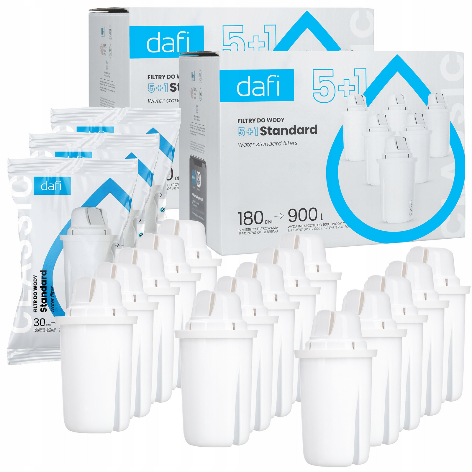 Originální filtr Dafi Classic pro filtrační konvici Dafi skleněný 15 kusů