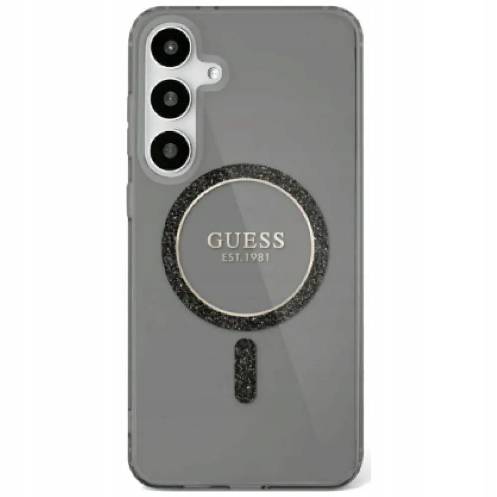 Guess pouzdro pro Samsung S25 Ultra (Magnetic IML Glitter Circle) černé