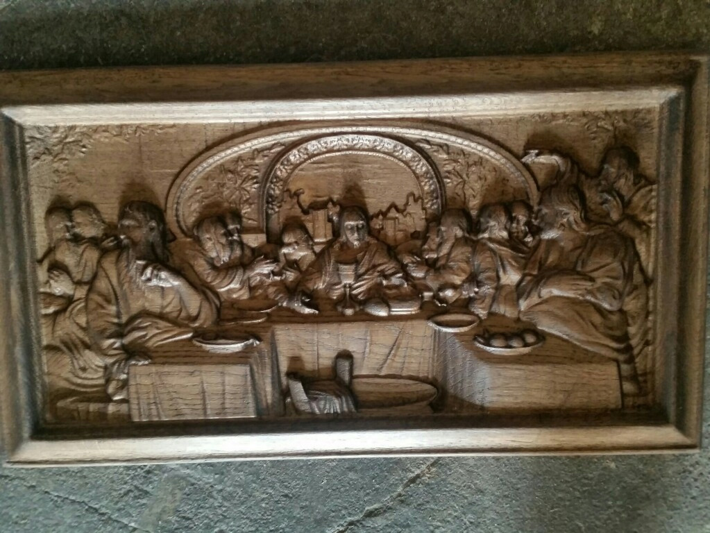 poslední večeře reliéf dřevo obraz dárek