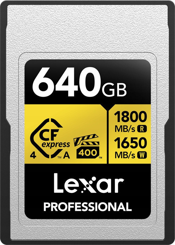 Paměťová karta Lexar CFexpress 4.0 Gold 640GB Type A (R1800/W1650)