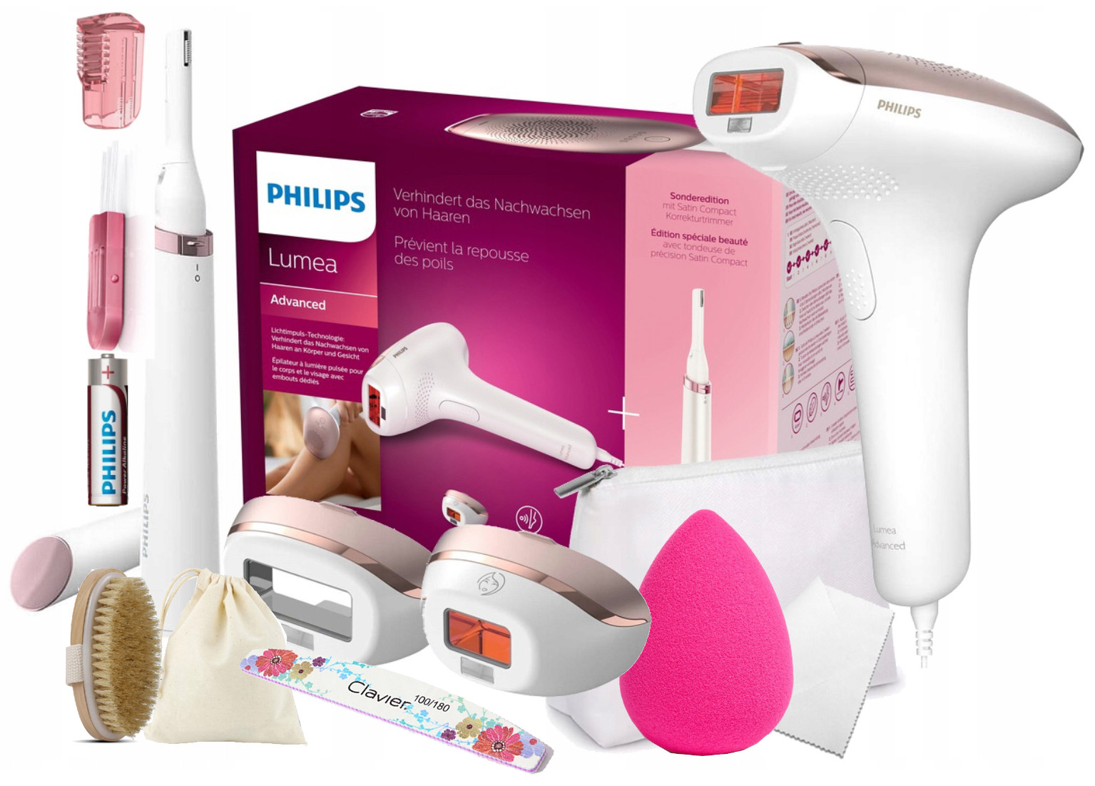Epilační Sada Ipl epilátor Philips Lumea +2 Nástavce Doplňky