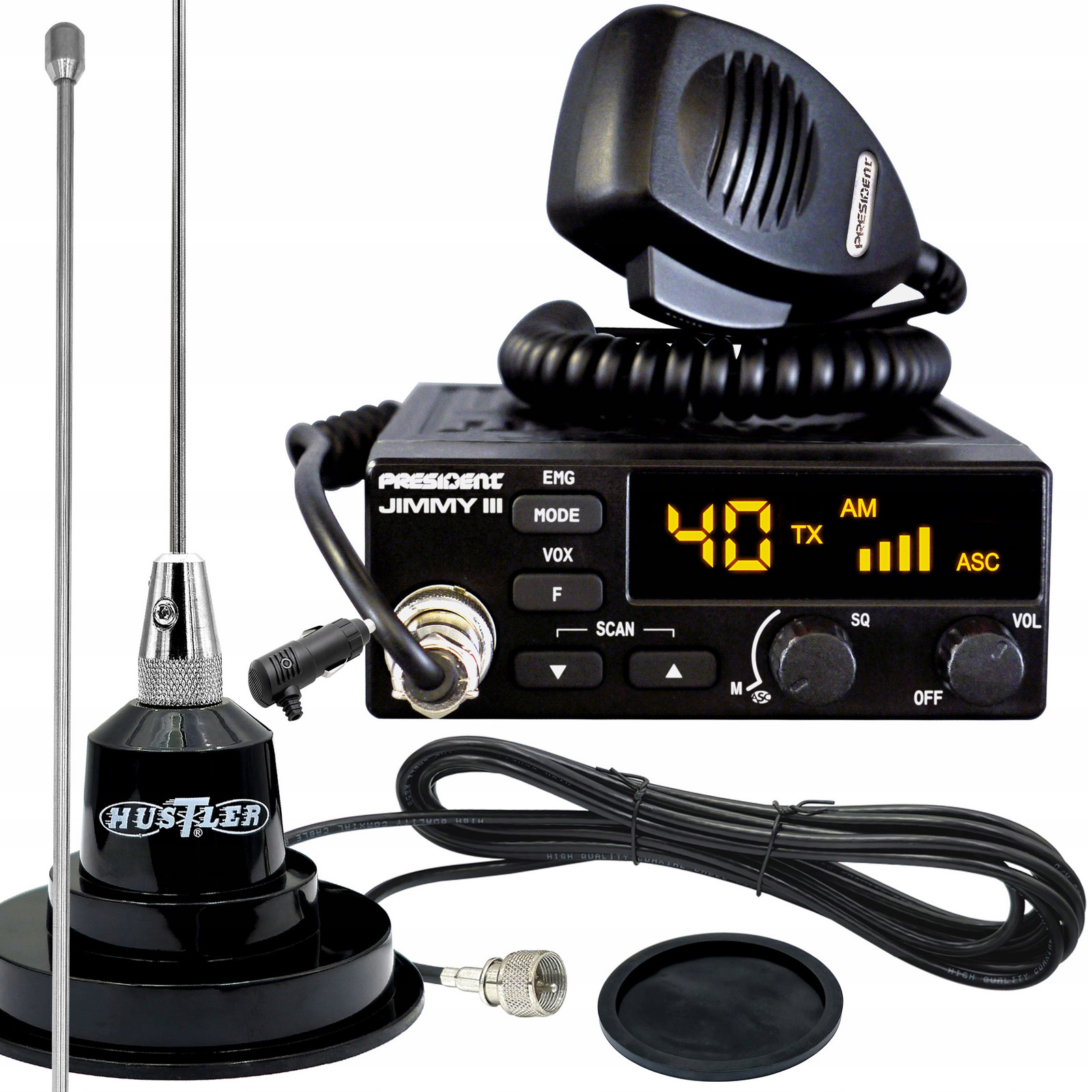sada Cb President Jimmy III Asc anténa 108cm štíhlá diskrétní účinná