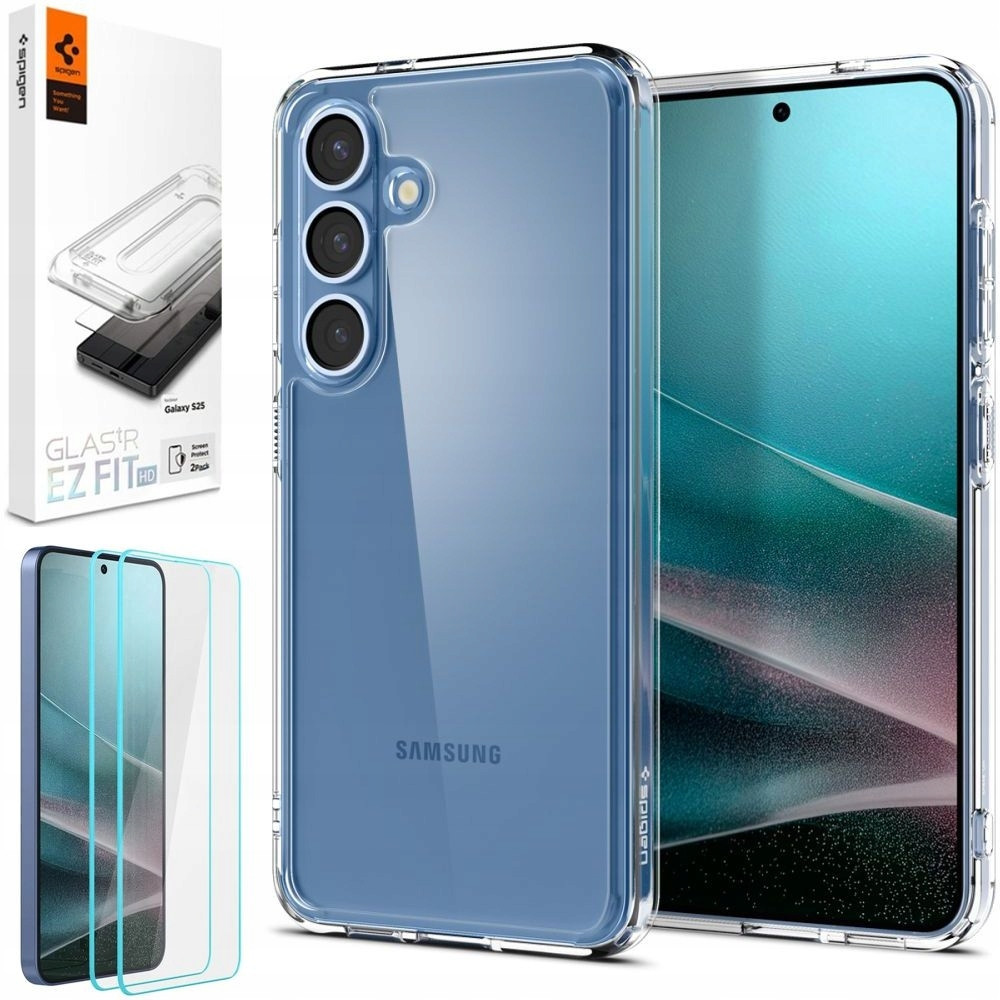 Spigen Pouzdro Ultra Hybrid Case Clear 2x Sklo pro Samsung Galaxy S25+ Plus