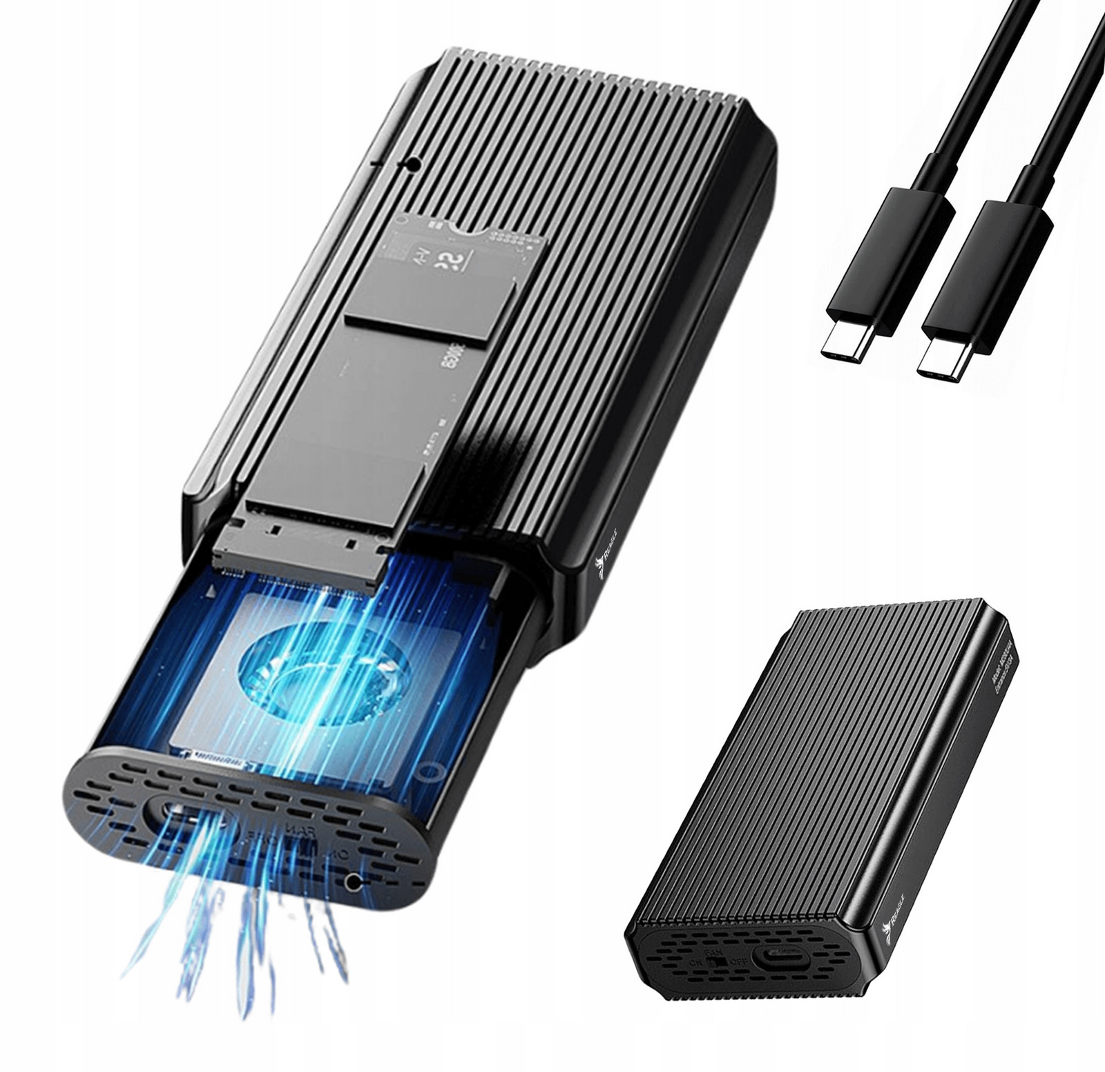 Pouzdro Kapsa Na Ssd Nvme PCIe M.2 Usb-c 4.0 Thunderbolt 4, 40 Gb/s