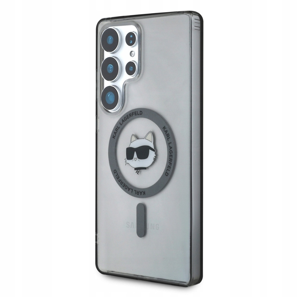 Pouzdro Karl Lagerfeld Button Choupette Head MagSafe Samsung S25 Ultra černé