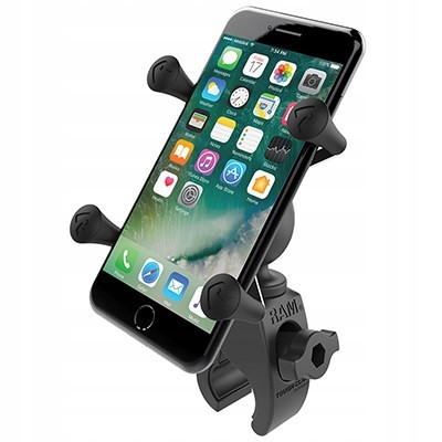 Ram Mount Držák X-Grip namontovaný na řídítkách RAM-HOL-UN7-400