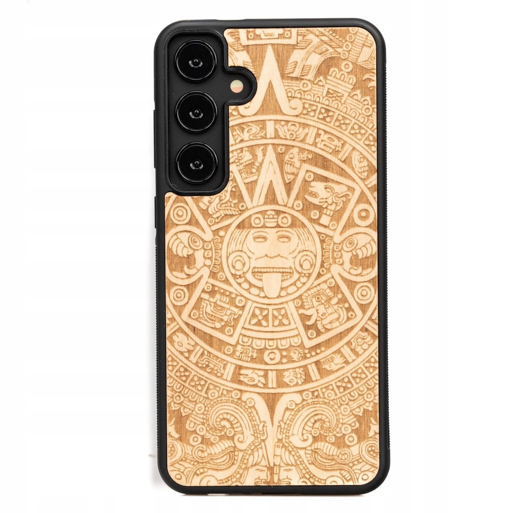 Dřevěné Pouzdro Bewood pro Samsung Galaxy A35 5G Aztécký Kalendář Aniegre