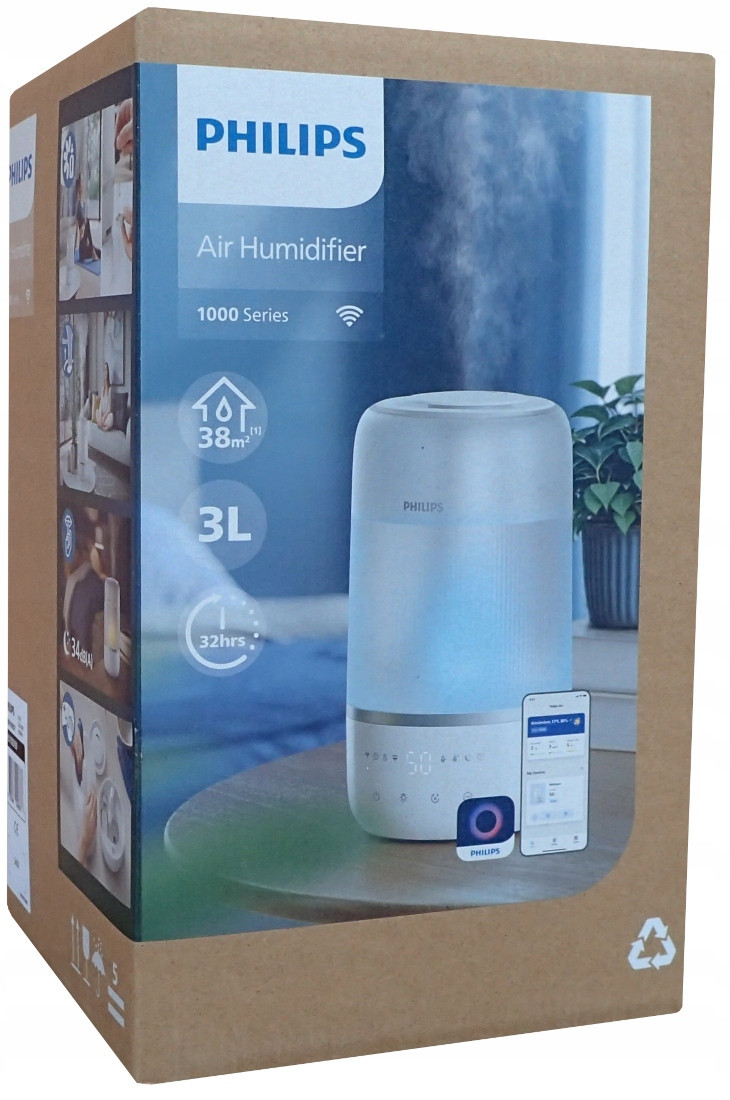 Ultrazvukový zvlhčovač vzduchu Philips HU1509 noční lampa 3.0L až 38 m²