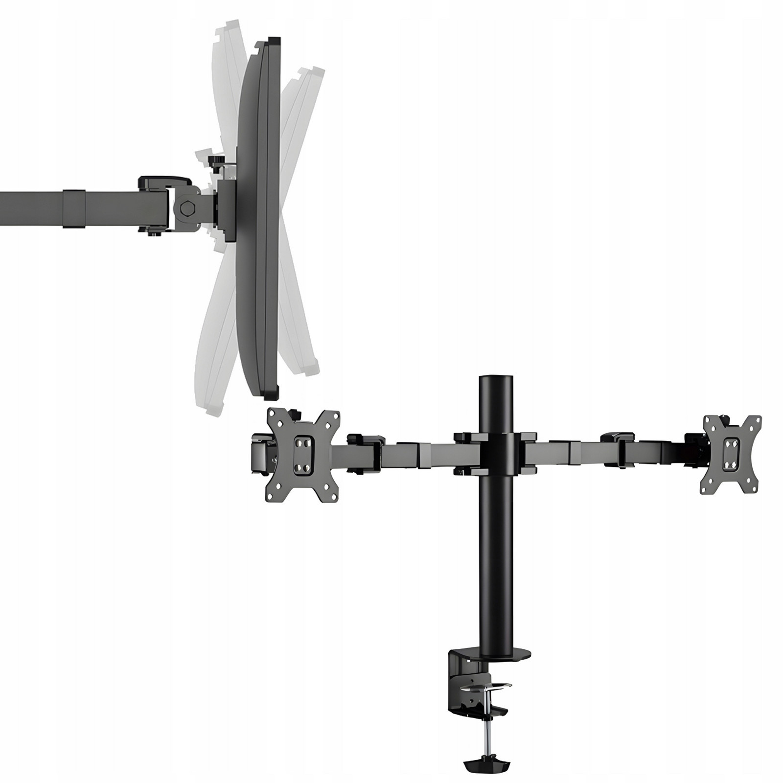 Dvojité rameno pro 2 monitory standard Vesa 17