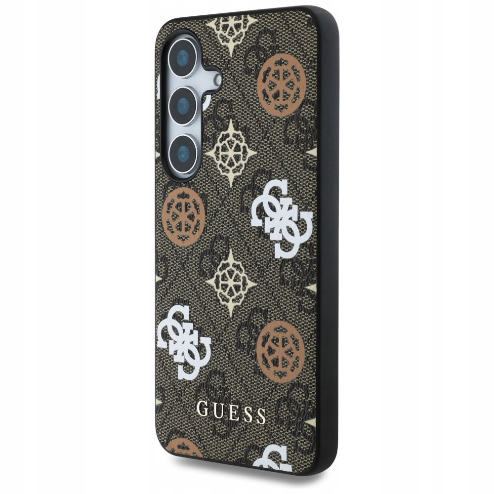 Guess 4G Printed Colored Peony Pattern MagSafe Pouzdro pro Samsung Galaxy S25