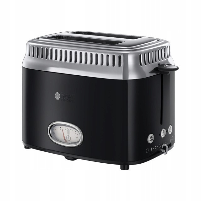 Toustovač Retro Russell Hobbs 21681-56 Classic Noir 1300W Analogový Časovač