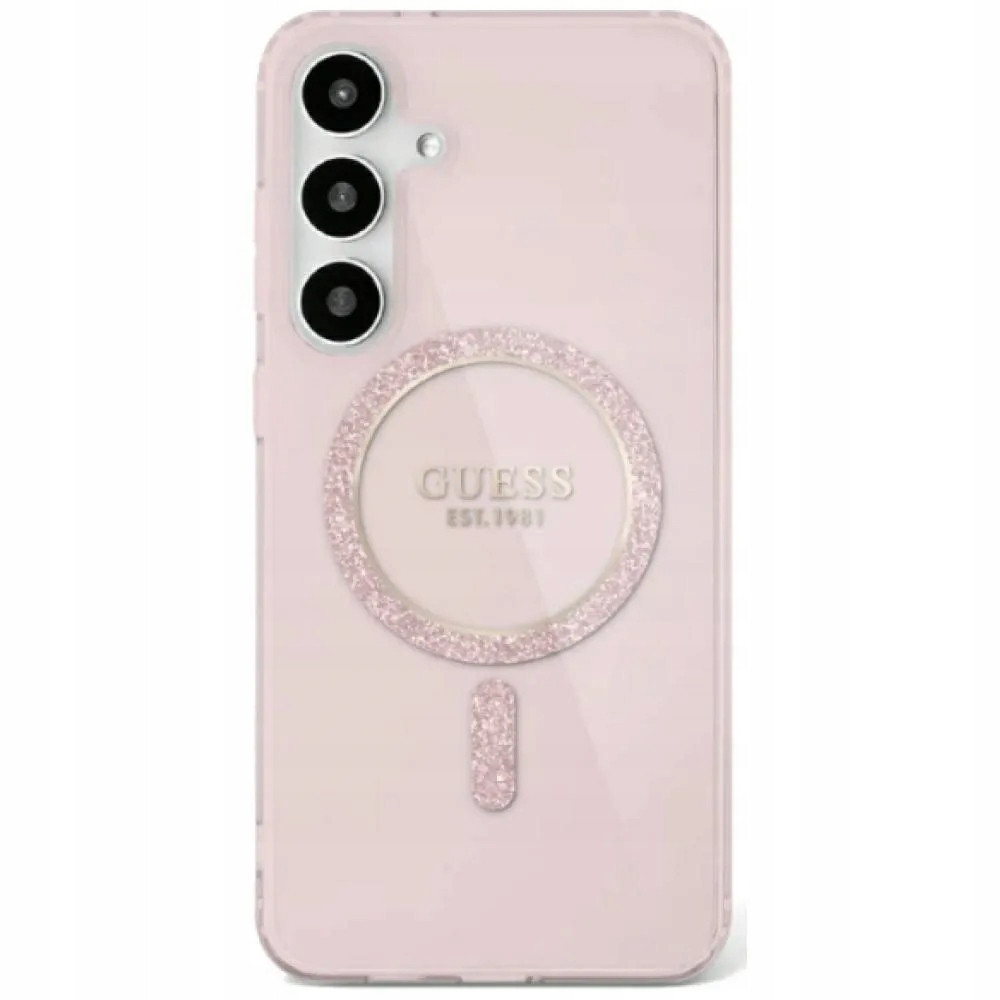 Guess pouzdro pro Samsung S25 Ultra (Magnetic IML Glitter Circle) růžové
