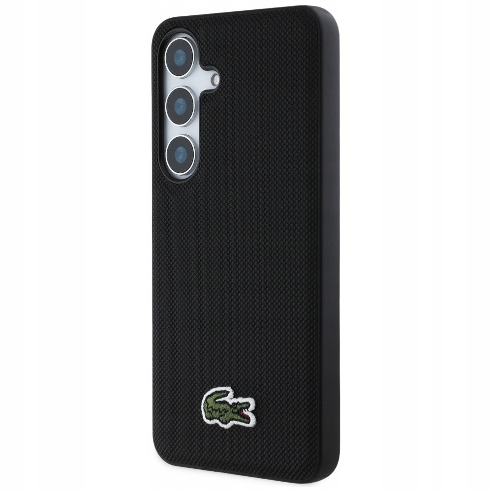 Pouzdro Lacoste Iconic Petit Pique Woven Cbdy MagSafe pro Samsung S25 černé