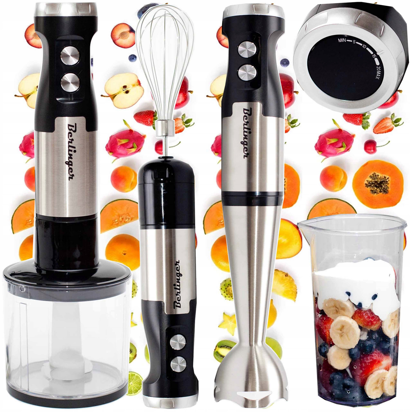 Tyčový Mixér Max 1250 Mixér Robot Kovový Berlinger Šlehací Metly Malakser