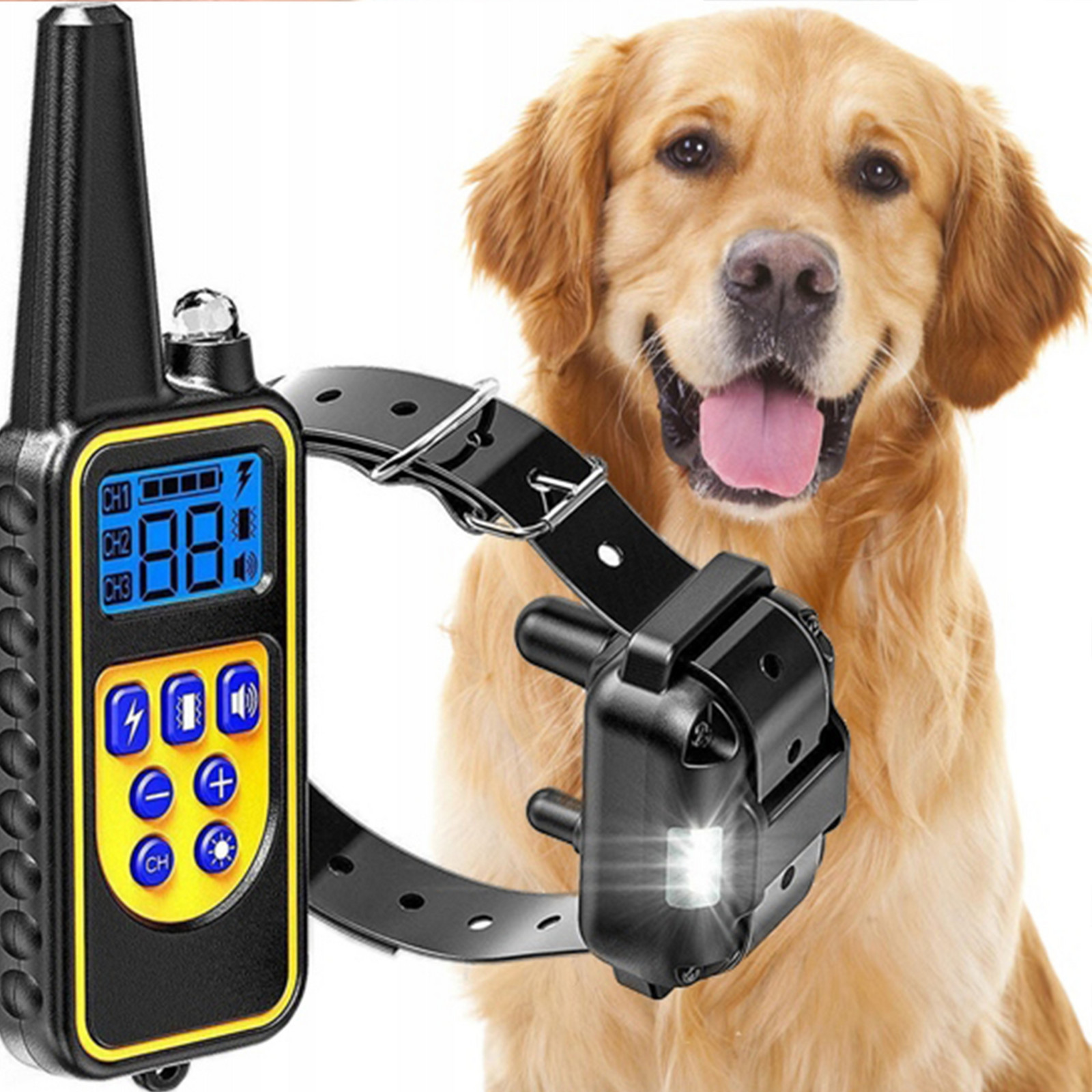 Elektrický Obojek Pro Psa Výcvikový 800M Dálkové Ovládání Sada Pro Výcvik Zvířat