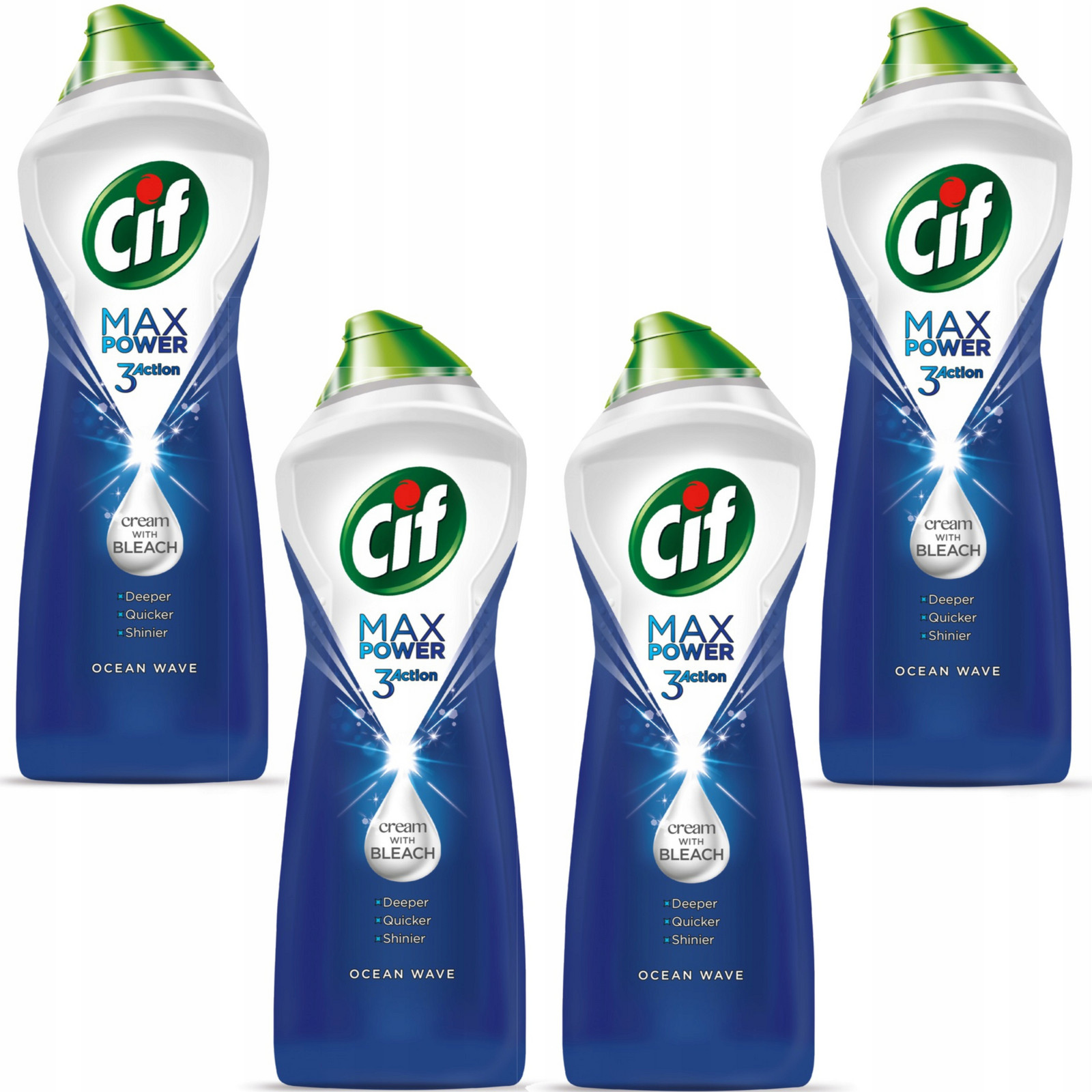 Cif Max Power Bělící mléko Ocean Wave 650ml 4 kusy