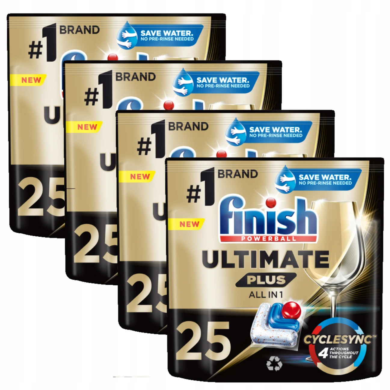 Finish Kapsle Do Myčky Ultimate Plus Regular 4x25 100 kusů