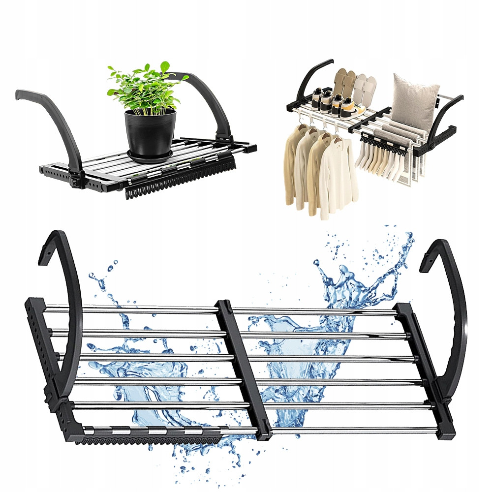 Sušák Na Prádlo I Na Prádlo Zavěšený Na Balkon Nastavitelný 64-110 CM