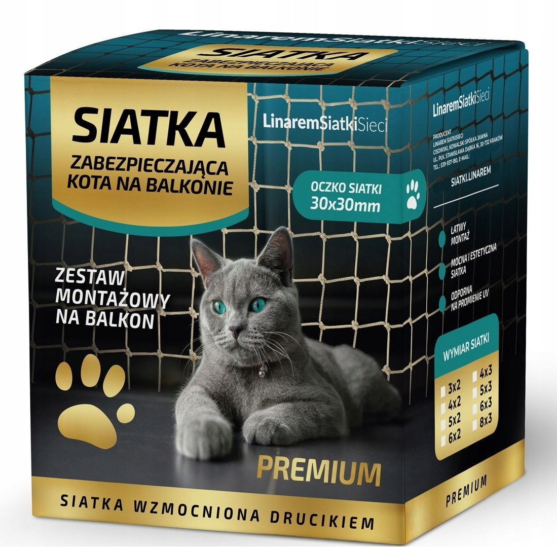 Set Síťka Na Balkon 6x2m S Prémiovým Drátkem Pro Kočky Bez Vrtání