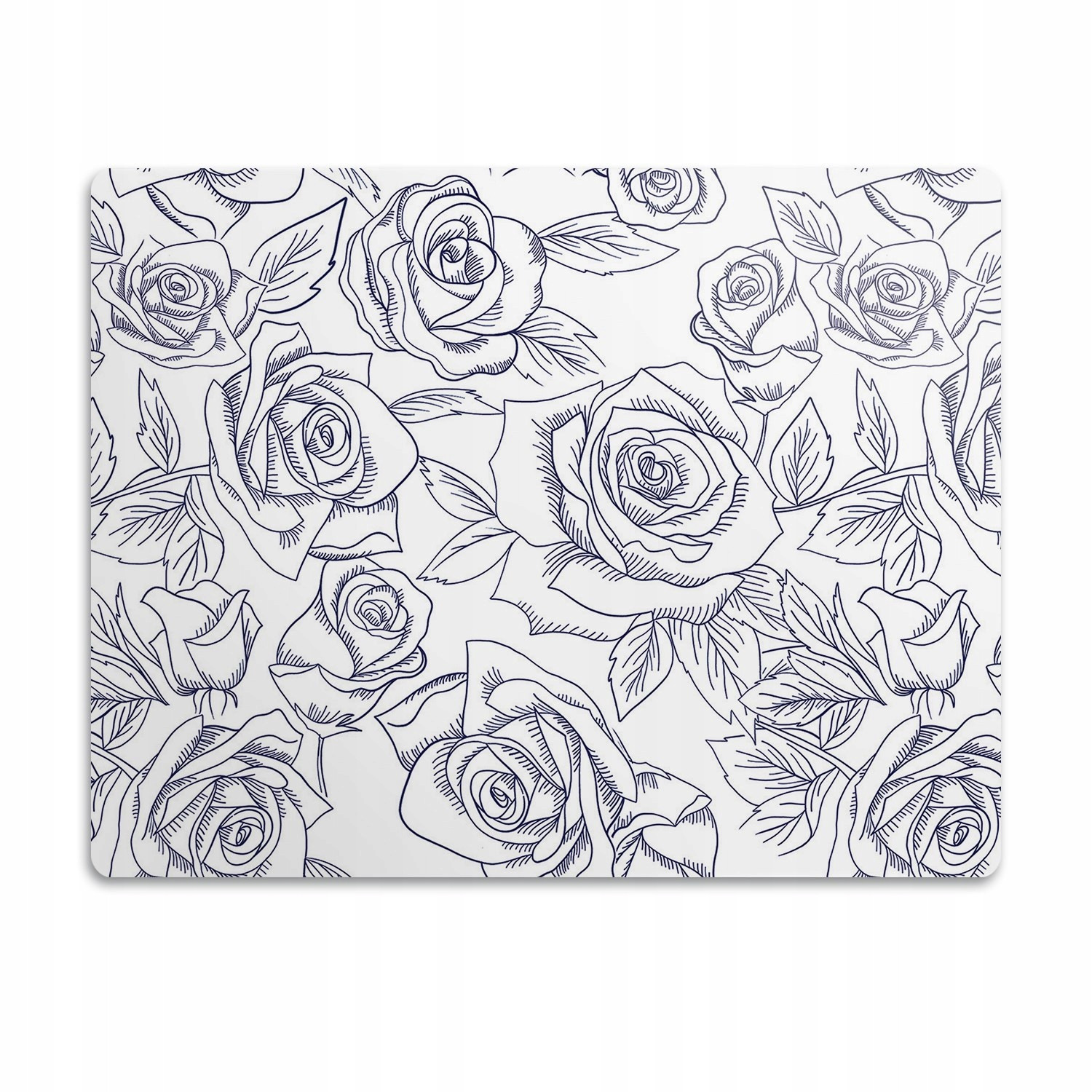 Voděodolná podložka pod misku Růže bílé pozadí 60x40 cm