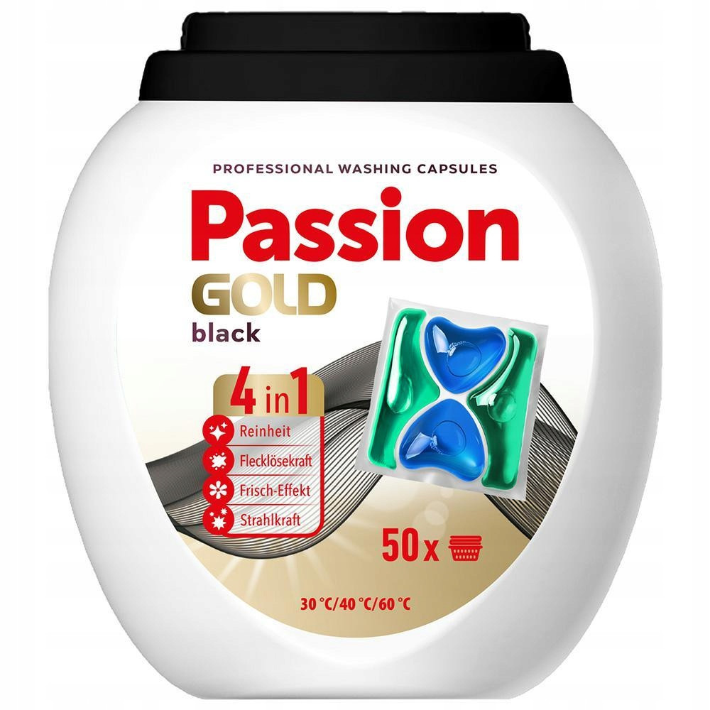 Passion Gold BLack 50Caps 4in1 kapsle tablety na praní černé