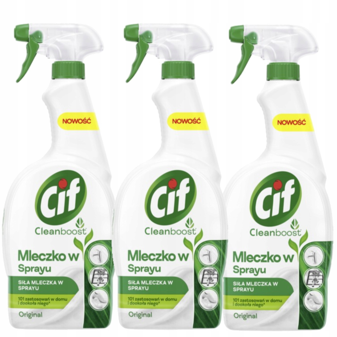 Cif Mléko Ve Spreji do kuchyně a koupelny 750 ml 3 Kusy