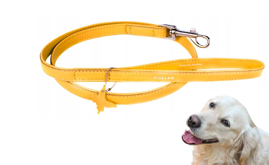 Vodítko Pro Psa Z Kůže Waudog COLLAR122CM/18MM Žluté