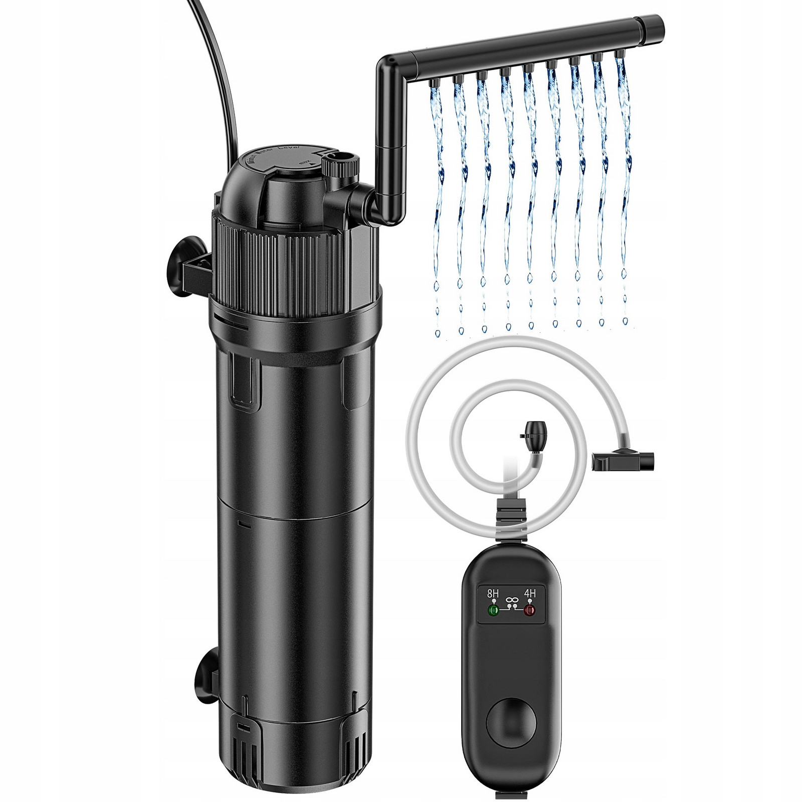 5W1 Filtr Wewnętrzny Do Akwarium Profesjonlany Pompka Gąbkowy 500L/h Z Uv