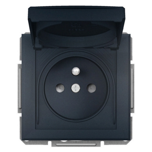 Schneider Electric Asfora zásuvka IP44 s clonkami antracit EPH2800671