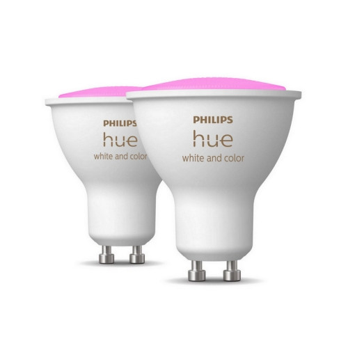 LED žárovka GU10 Philips Hue 2ks 4,2W (50W) White and Color Ambiance (2000-6500K/RGB) stmívatelná