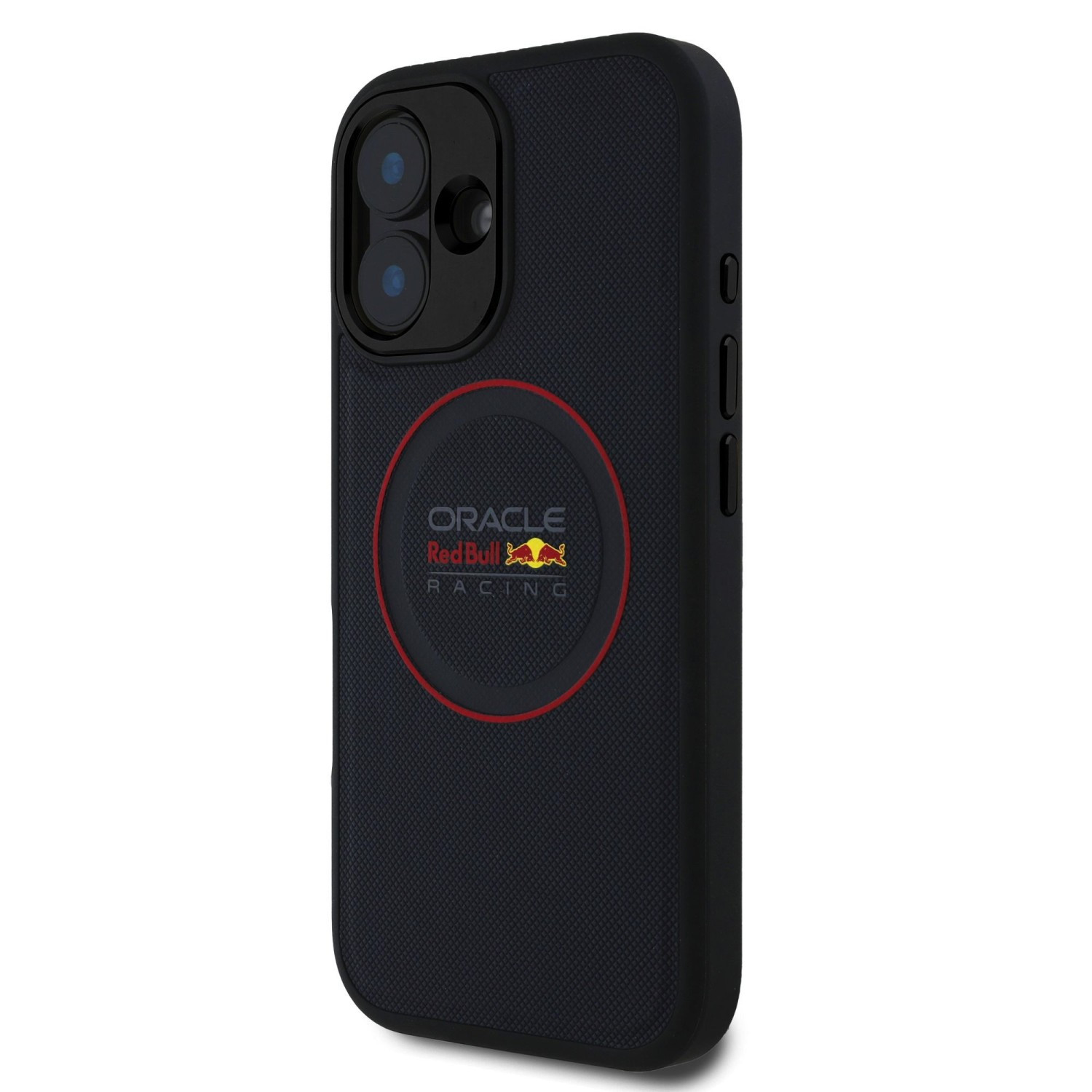Zadní kryt Red Bull PU Leather Red Ring MagSafe pro Apple iPhone 16, navy